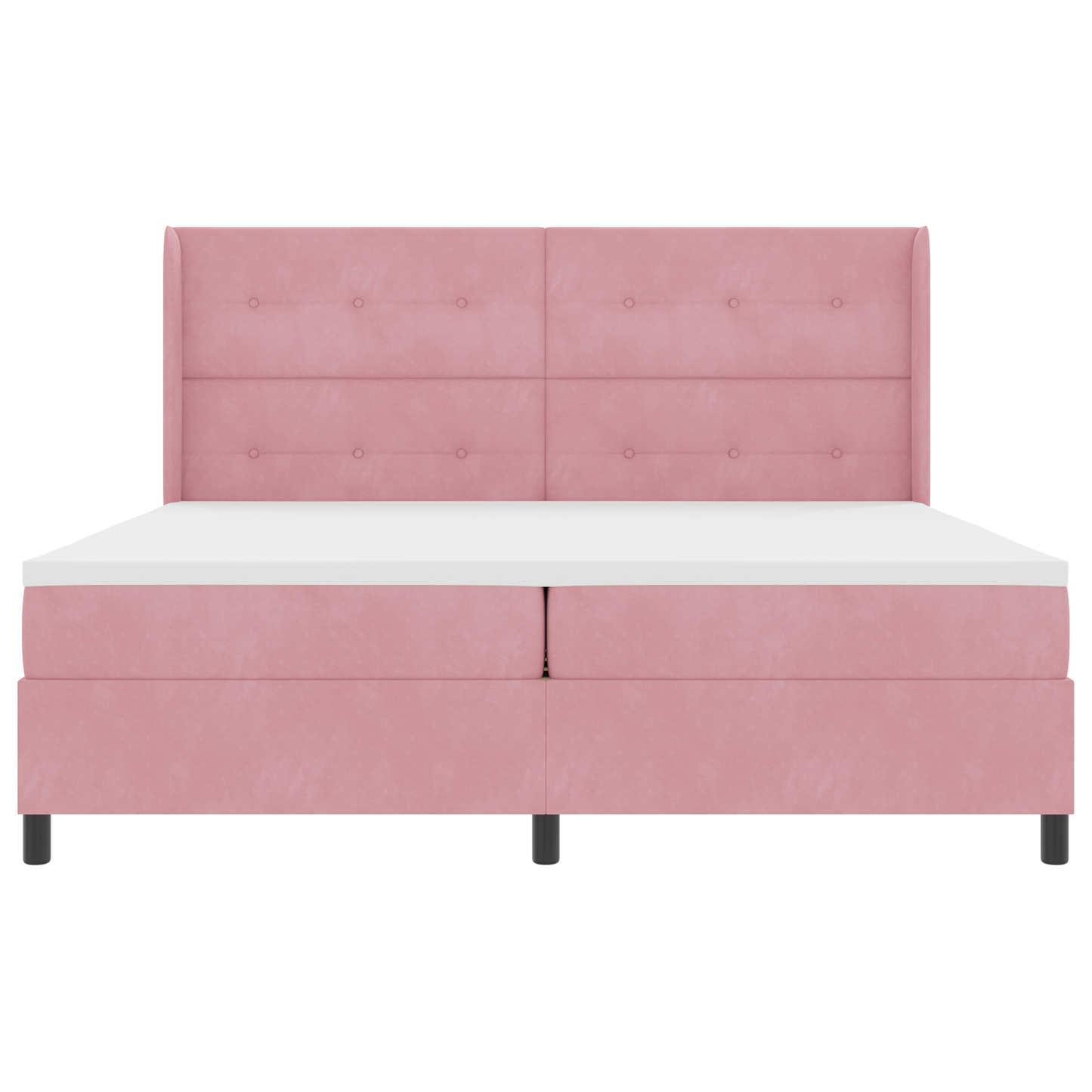 Boxspringbed met matras en LED fluweel roze 200x200 cm