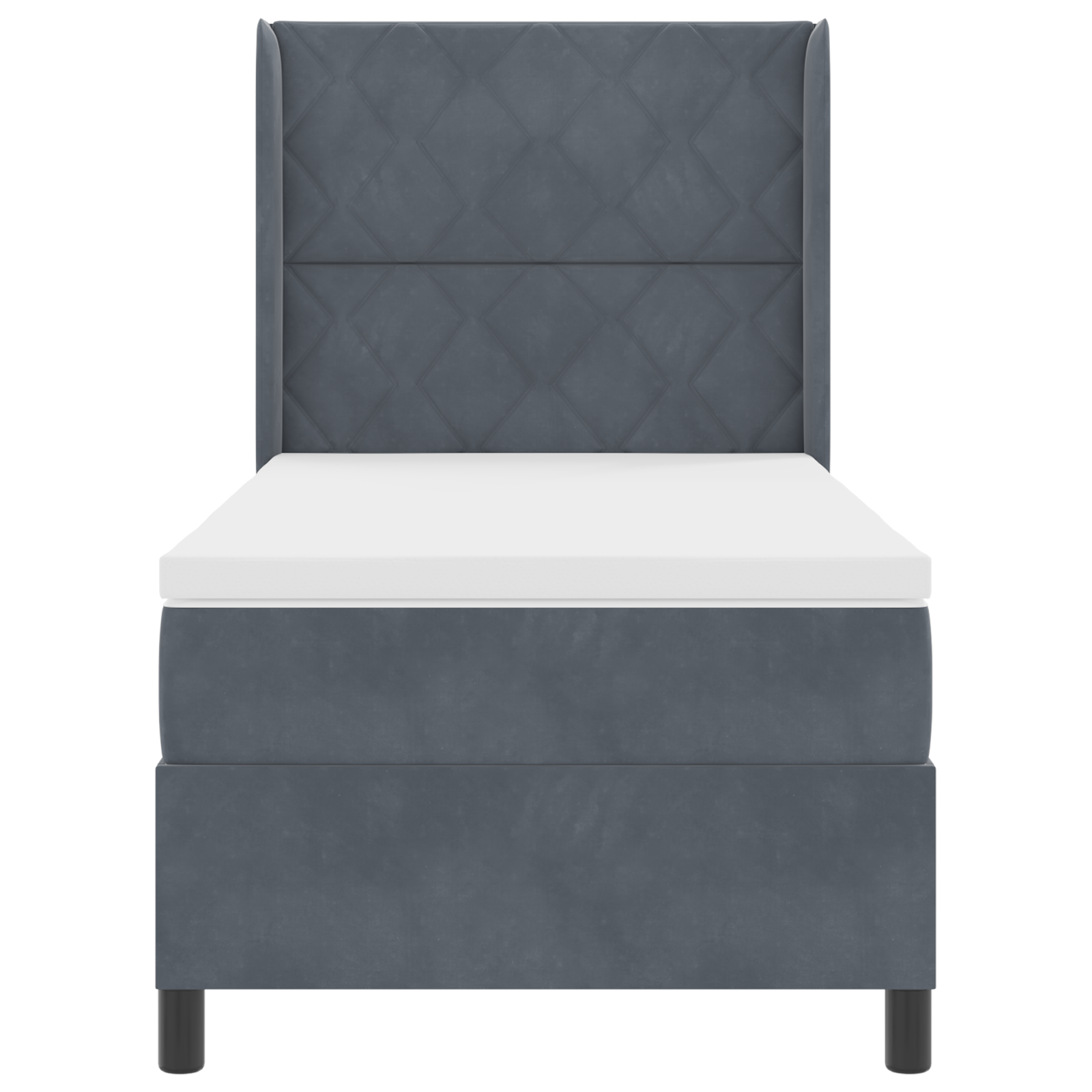 Boxspringbed met matras en LED fluweel donkergrijs 90x190 cm