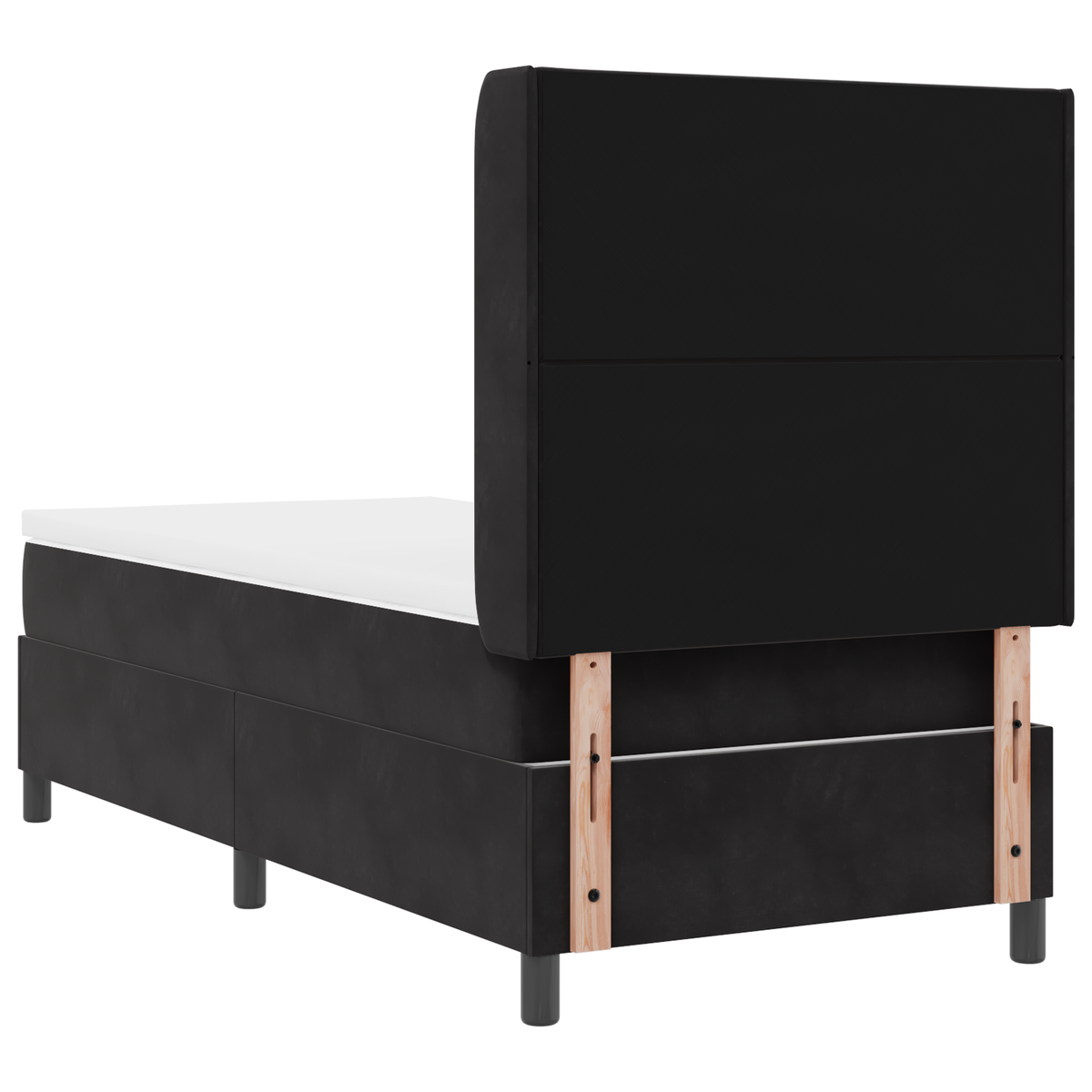 Boxspringbed met matras en LED fluweel zwart 90x190 cm