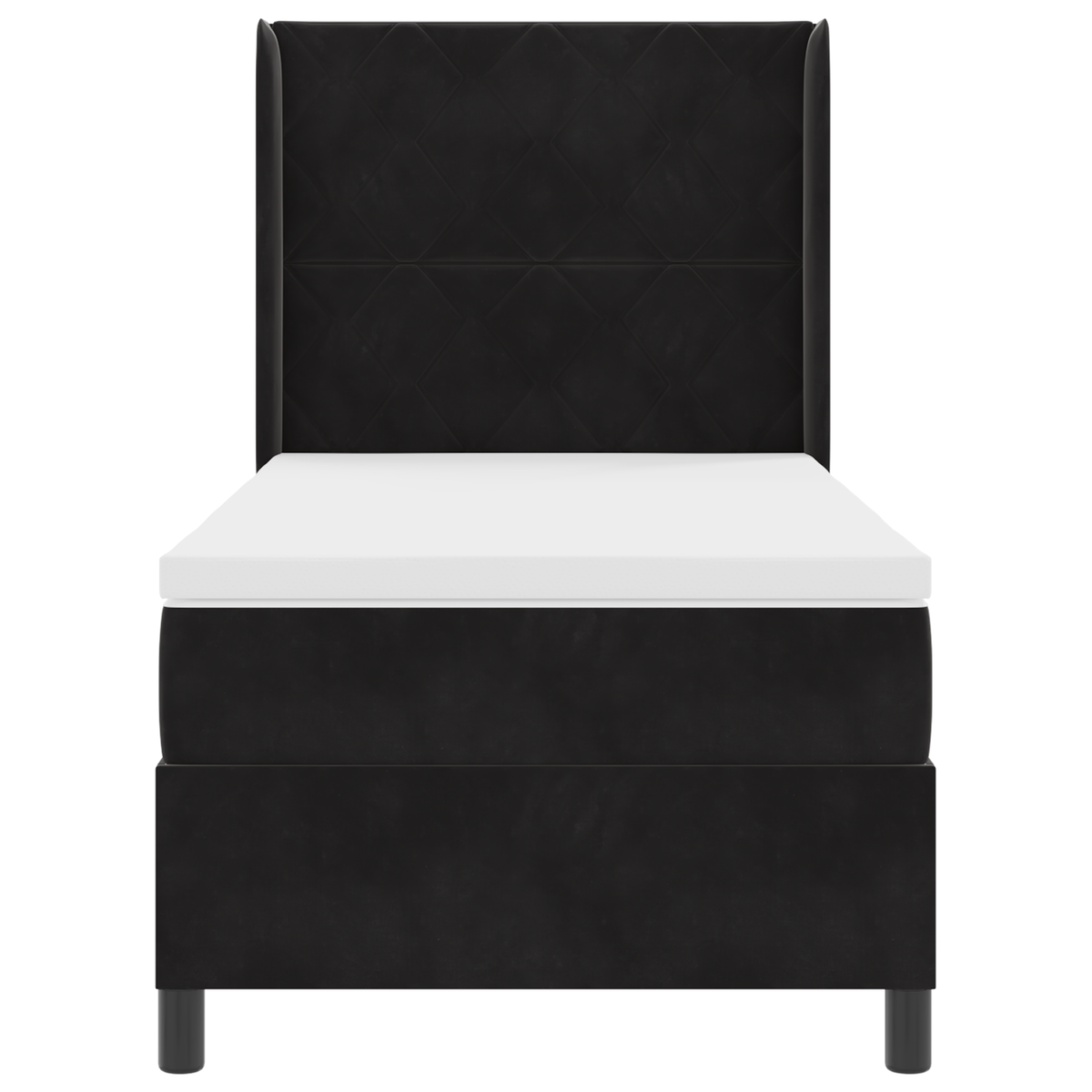 Boxspringbed met matras en LED fluweel zwart 90x190 cm