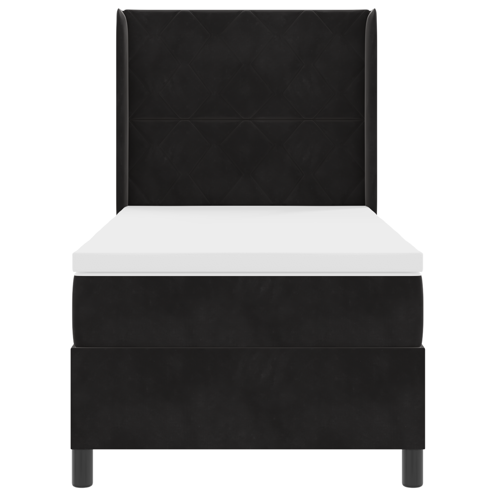 Boxspringbed met matras en LED fluweel zwart 90x200 cm