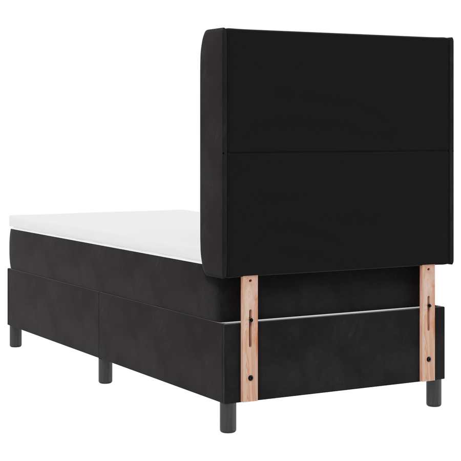 Boxspringbed met matras en LED fluweel zwart 100x200 cm