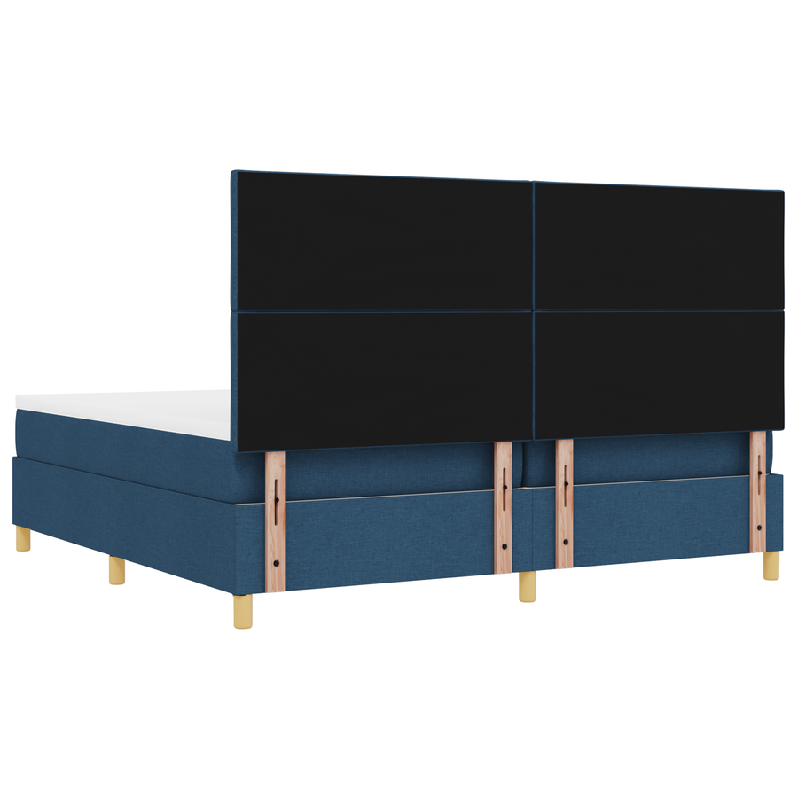 Boxspring Bed met Matras & Bank Blauw 200x200 cm Stof