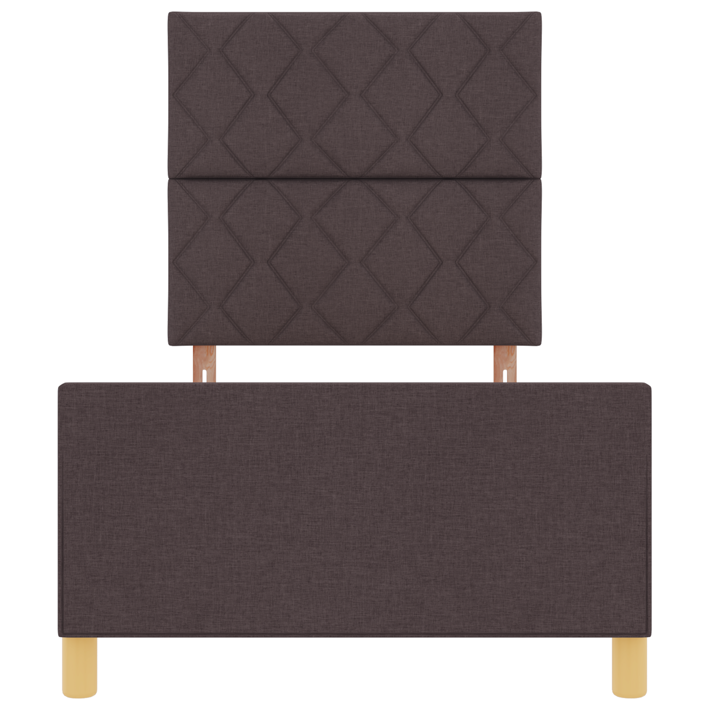 Bedframe stof donkerbruin 100x200 cm