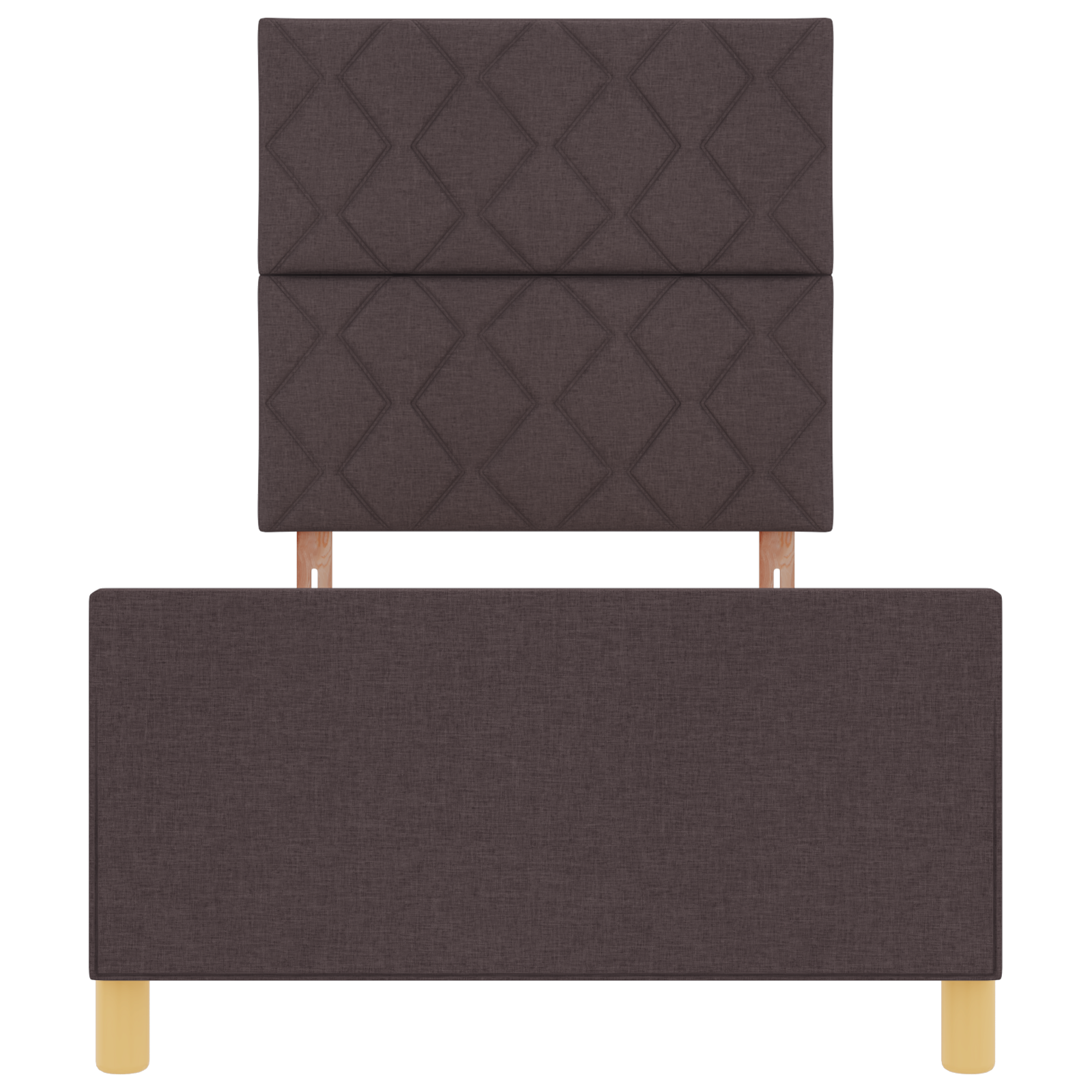 Bedframe stof donkerbruin 100x200 cm
