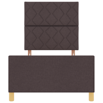 Bedframe stof donkerbruin 100x200 cm