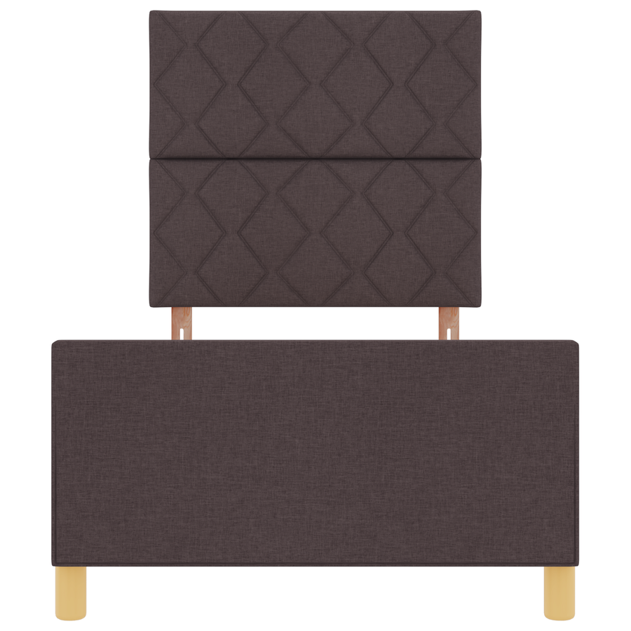 Bedframe stof donkerbruin 100x200 cm