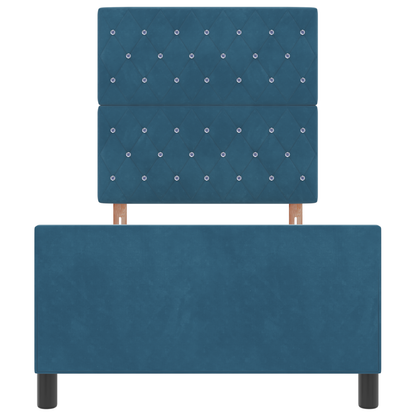 Bedframe fluweel donkerblauw 90x190 cm