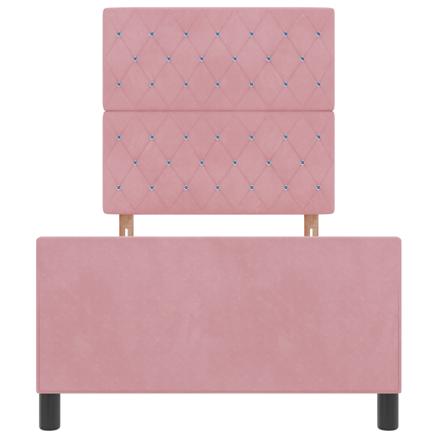 Bedframe fluweel roze 90x190 cm