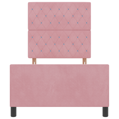 Bedframe fluweel roze 90x190 cm
