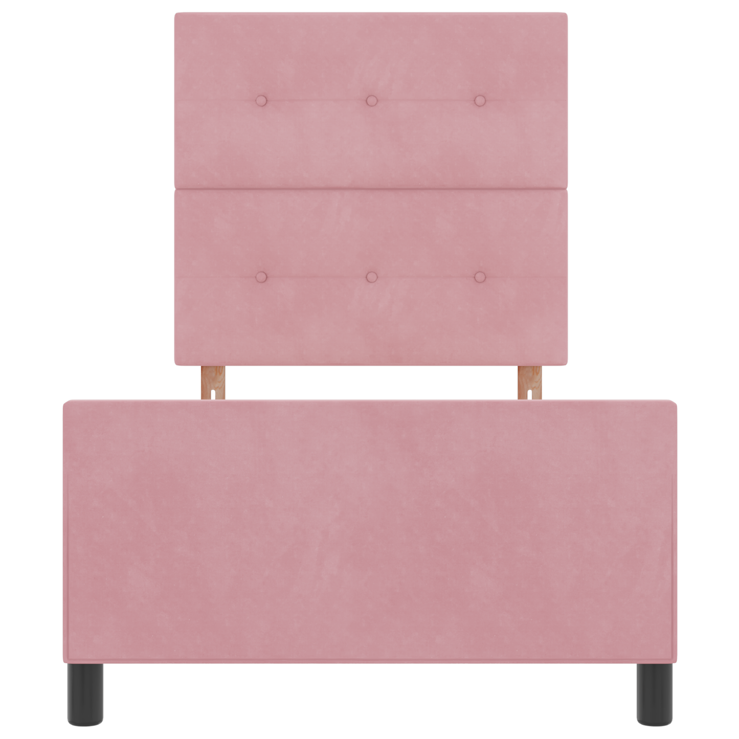 Bedframe fluweel roze 90x190 cm