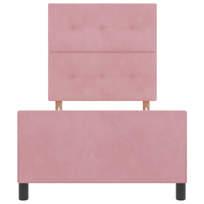 Bedframe fluweel roze 90x190 cm