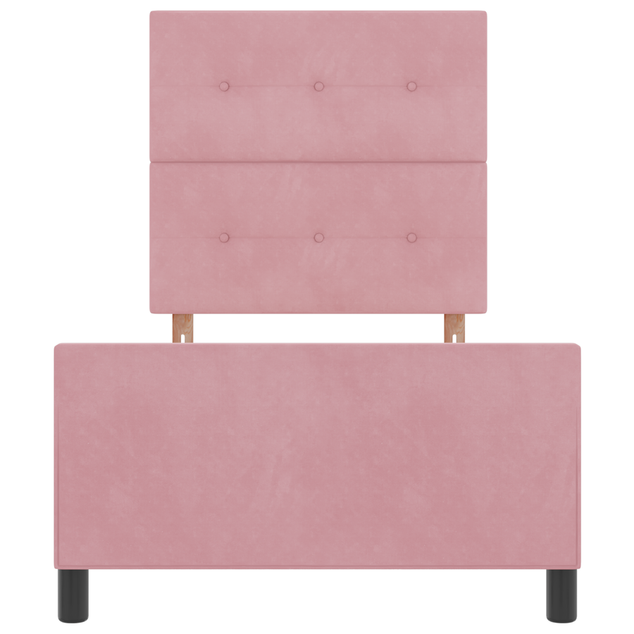 Bedframe fluweel roze 90x190 cm
