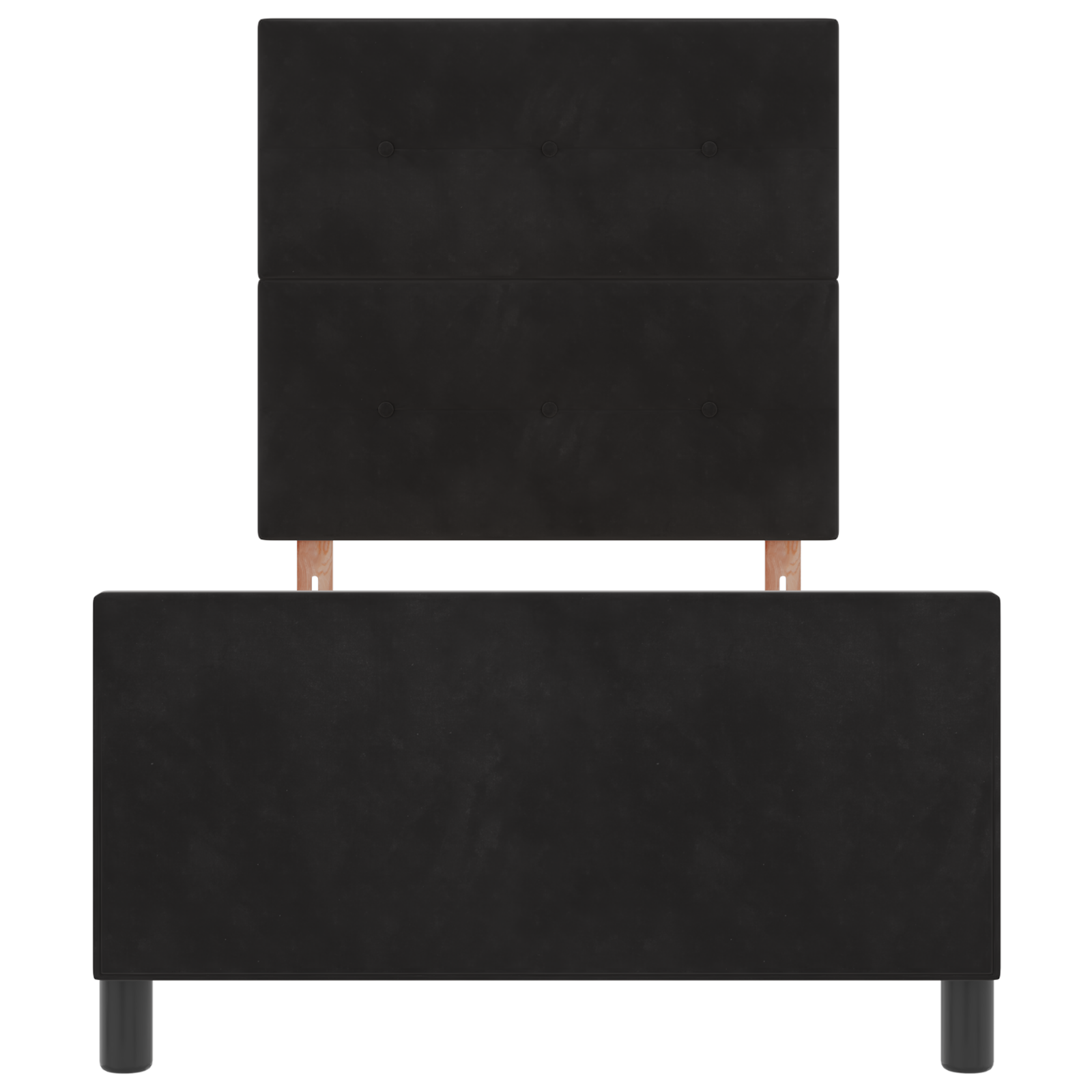 Bedframe fluweel zwart 90x200 cm