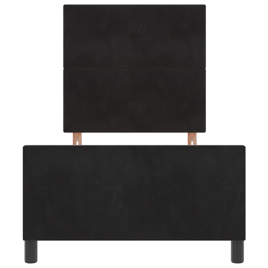 Bedframe fluweel zwart 90x200 cm