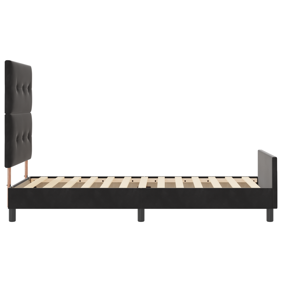 Bedframe fluweel zwart 90x200 cm