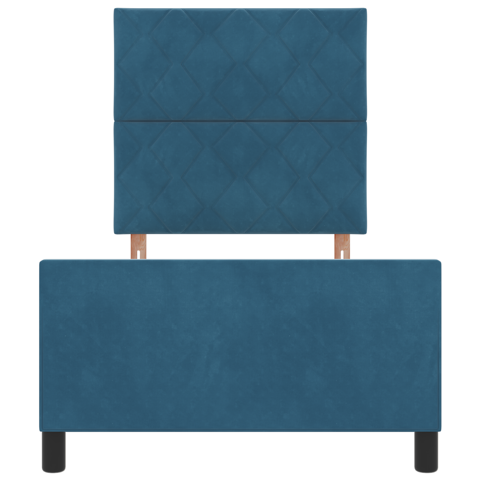 Bedframe fluweel donkerblauw 90x190 cm
