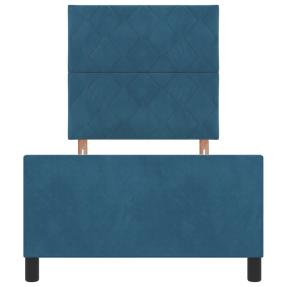 Bedframe fluweel donkerblauw 90x190 cm