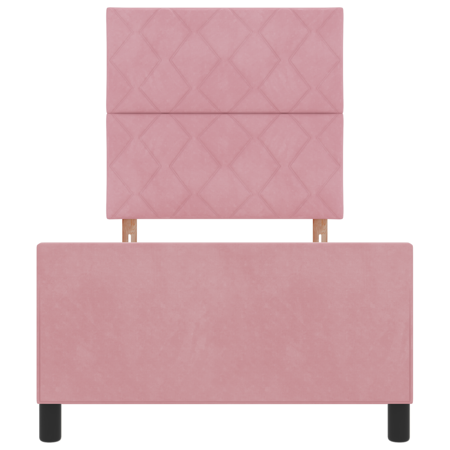 Bedframe fluweel roze 90x190 cm