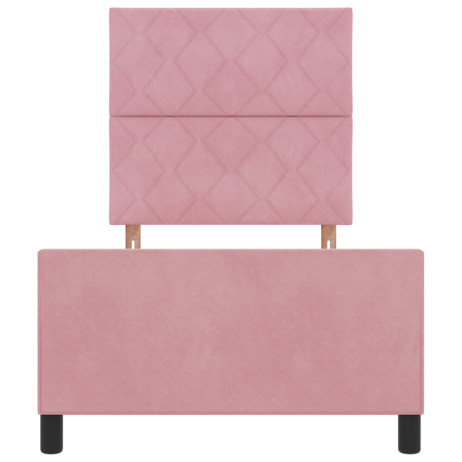 Bedframe fluweel roze 90x190 cm