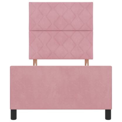 Bedframe fluweel roze 90x190 cm