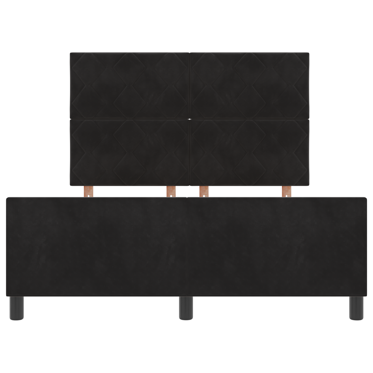 Bedframe fluweel zwart 140x190 cm