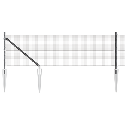 Gelast Draadhek met 13 Paalankers Grijs 0.8x25 m Staal