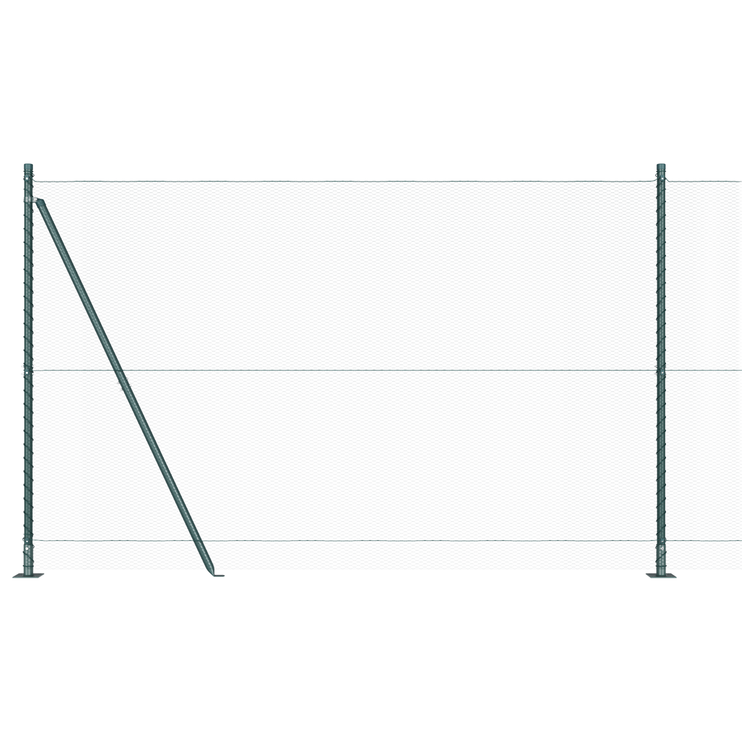 Hexagon Hek Groen 1,5x50 m Staal