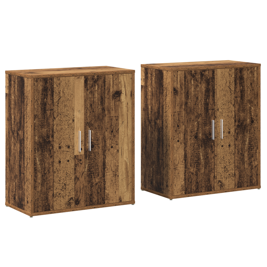 Highboard 2 pcs Oude hout 60 x 31 x 70 cm Bewerkt hout