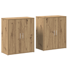 Dressoir 60x31x70 cm bewerkt hout eikenkleurig