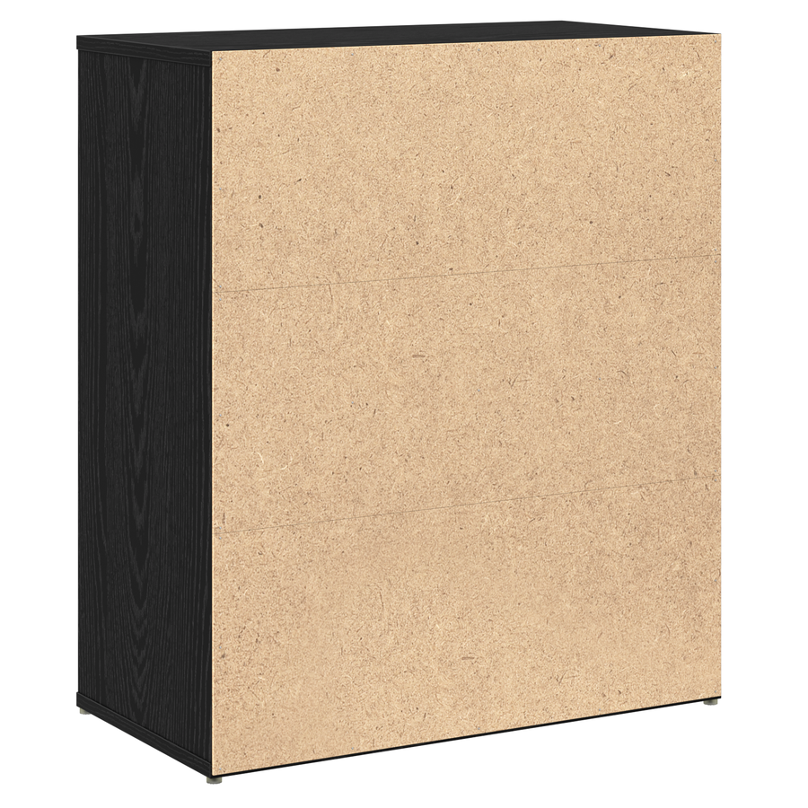 Highboard 2 pcs Zwart eiken 60 x 31 x 70 cm Bewerkt hout