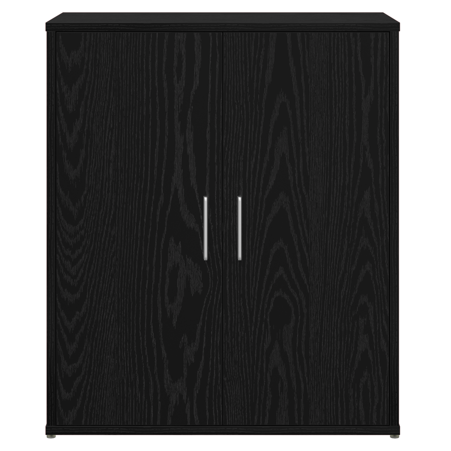 Highboard 2 pcs Zwart eiken 60 x 31 x 70 cm Bewerkt hout