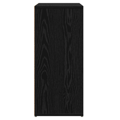 Highboard 2 pcs Zwart eiken 60 x 31 x 70 cm Bewerkt hout