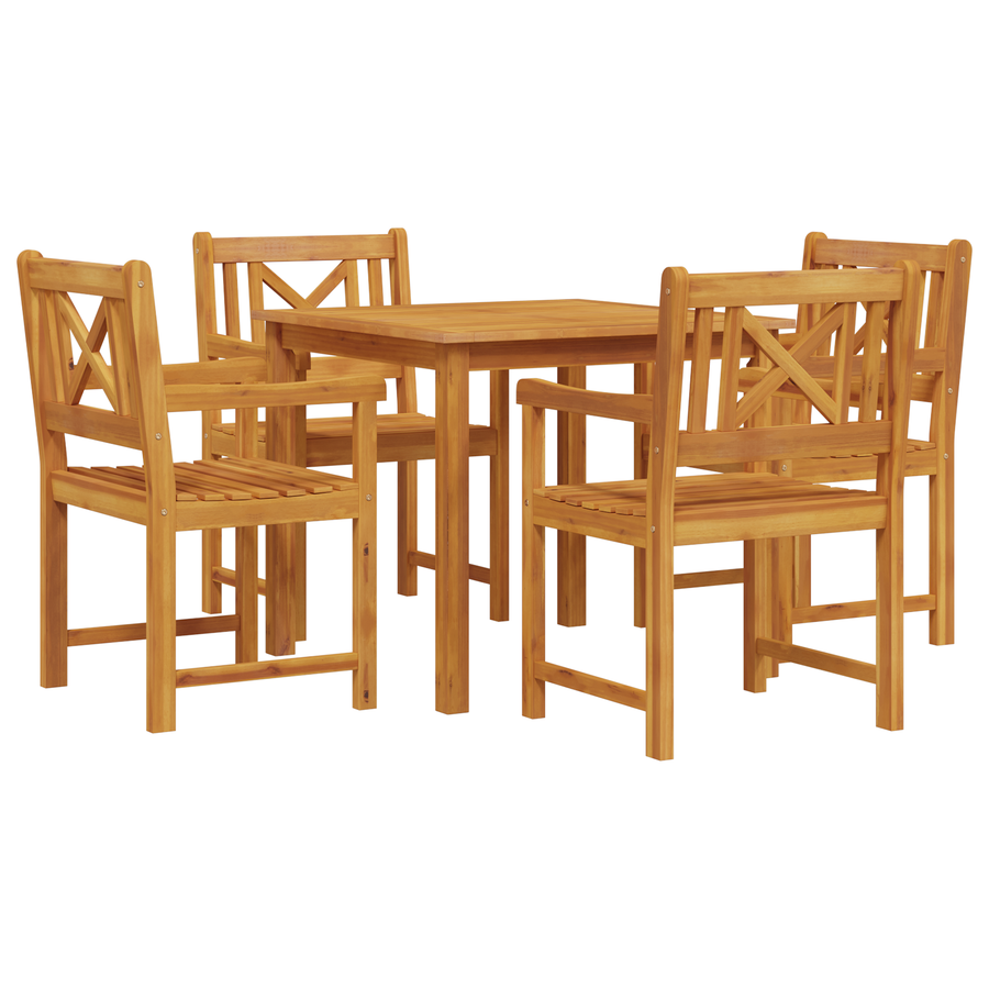 5-delige Tuinset massief acaciahout