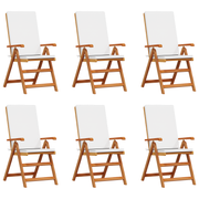 Garden chair 6 pcs Brown and white 57 x 71.5 x 104 cm
