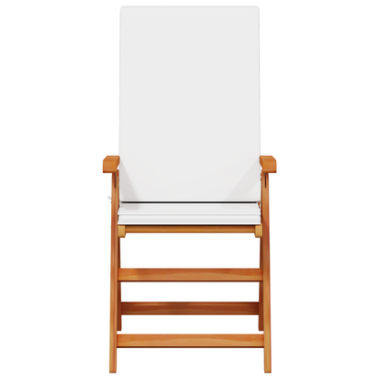Tuinstoelen 8 st verstelbaar met kussens massief teakhout