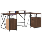 Bureau met lade 182x101x87.5 cm bruin eiken