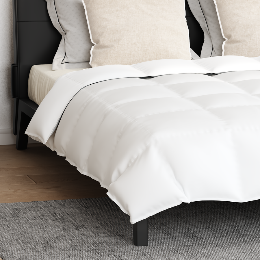 Dekbed met kussen 3 pcs Wit 260 x 220 cm Dons