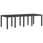Tuintafel 250x100x73 cm poly rattan antraciet