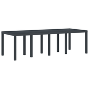 Tuintafel 250x100x73 cm poly rattan antraciet