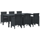 Outdoor Dining Set 7 pcs Anthracite Polypropylene