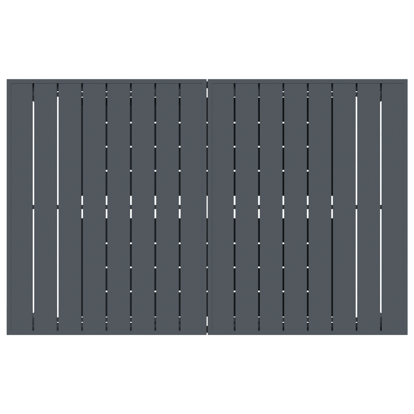 9-delige Tuinset Antraciet Staal