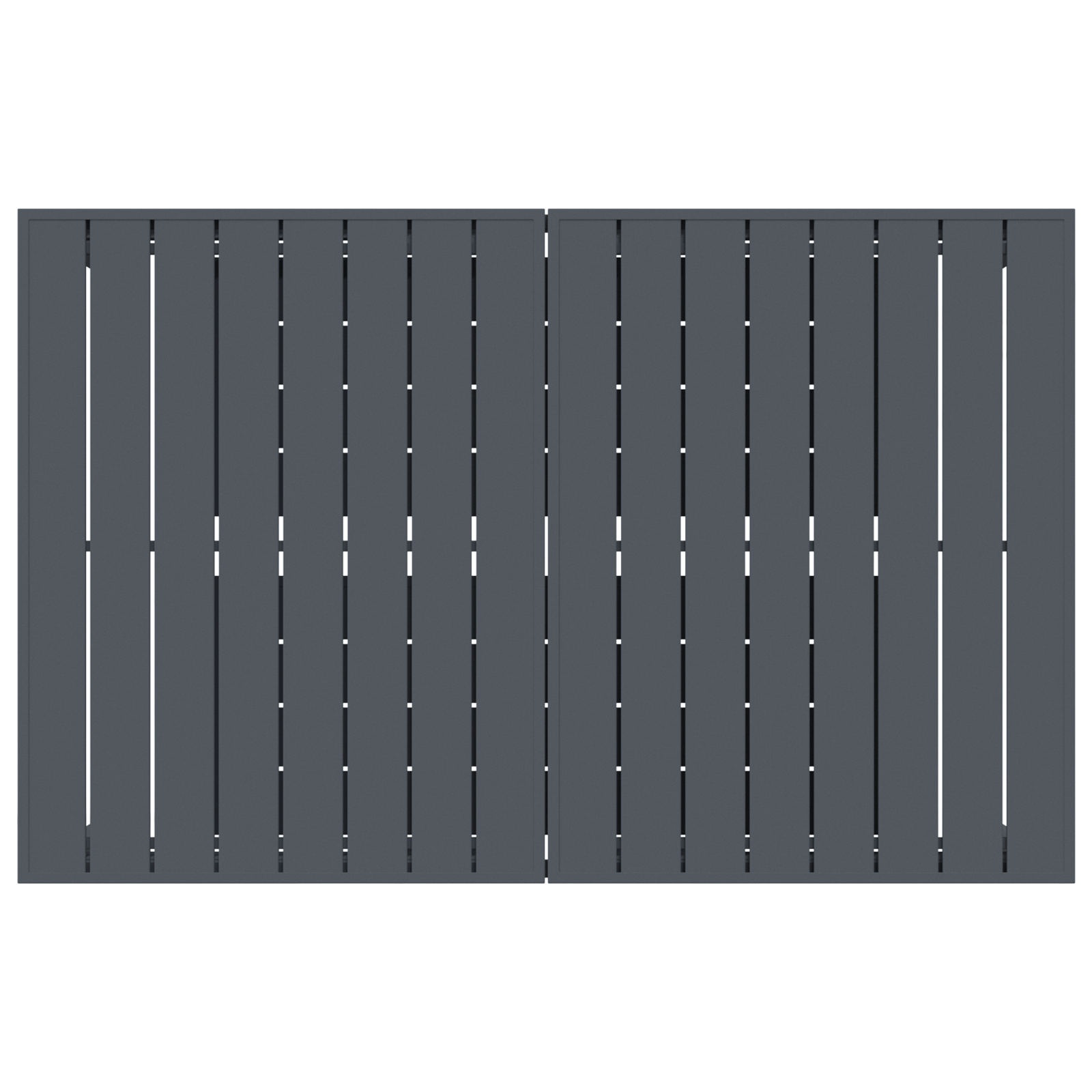 9-delige Tuinset Antraciet Staal