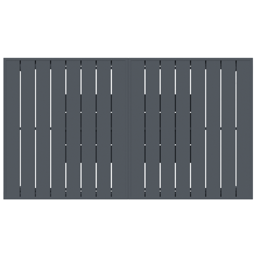 Tuin eettafelset 9 pcs Zwart poly rattan