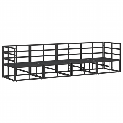 Tuin Sofa Set 4 pcs Zwart 283 x 71.5 x 71 cm Aluminium