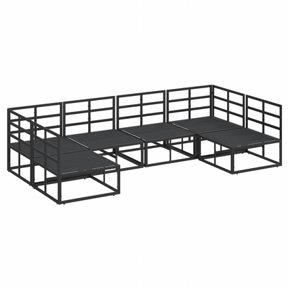 Tuin Sofa Set 6 pcs Zwart 283 x 141.5 x 71 cm Aluminium