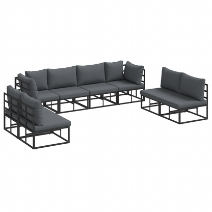Tuin Sofa Set 8 pcs Zwart 283 x 71.5 x 71 cm Aluminium