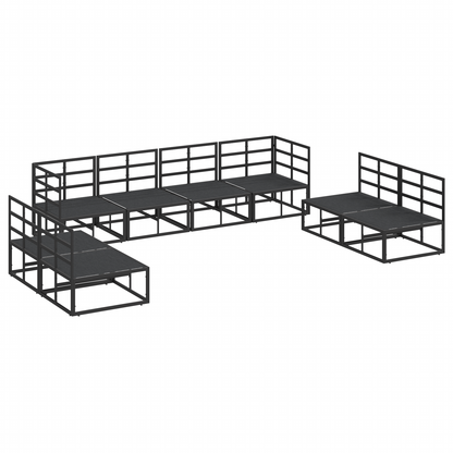 Tuin Sofa Set 8 pcs Zwart 283 x 71.5 x 71 cm Aluminium