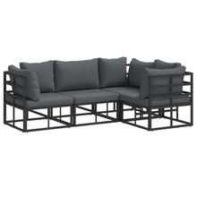 Tuin Sofa Set 4 pcs Zwart 213 x 143 x 71 cm Aluminium