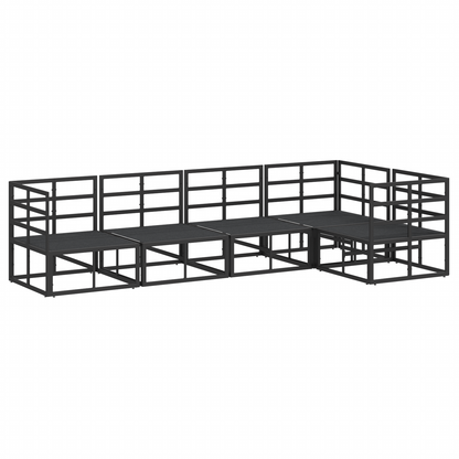 Tuin Sofa Set 5 pcs Zwart 283 x 143 x 71 cm Aluminium